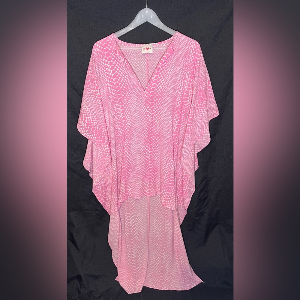 Buddy Love Pink Reptile Print Swim Cover-Up